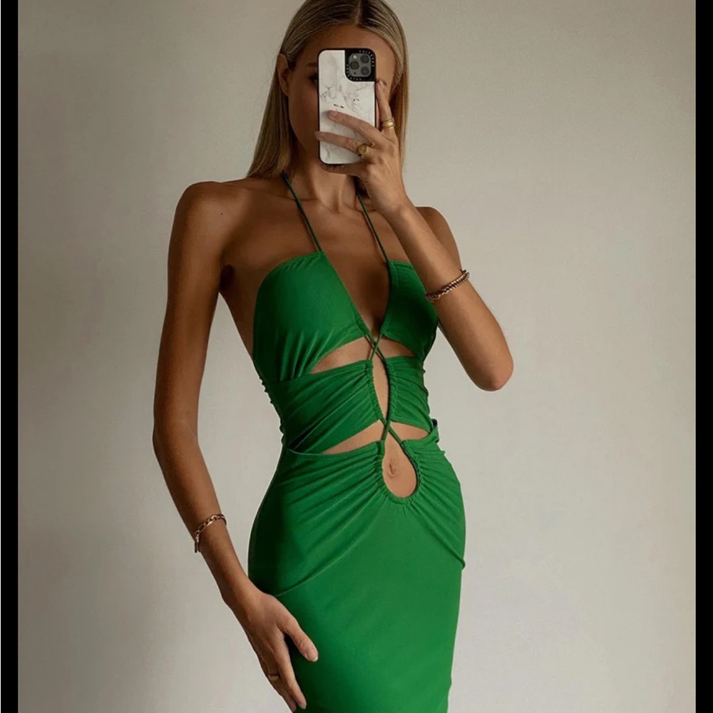 Green princess Polly maxi dress size 0